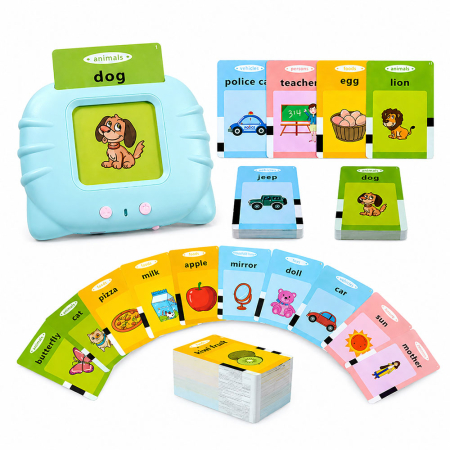 Diverse - Tableta educativa pentru invatarea limbii engleze, cititor electronic interactiv, 224 carduri cuvinte si imagini, incarcare USB