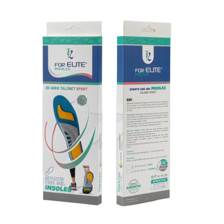 Talonete For Elite Sports Use Gel, pentru barbati, tehnologie cu gel activ si structura 3D cu 3 densitati diferite, usor de decupat, marimea 40 - 45 [2]