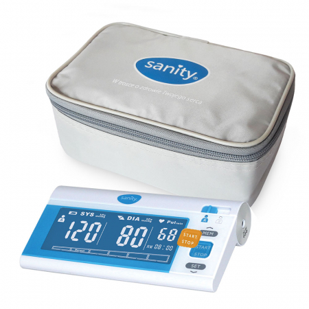 Tensiometru de brat Sanity Senior, 120 seturi de memorie, tehnologie FDS, produs validat clinic [4]