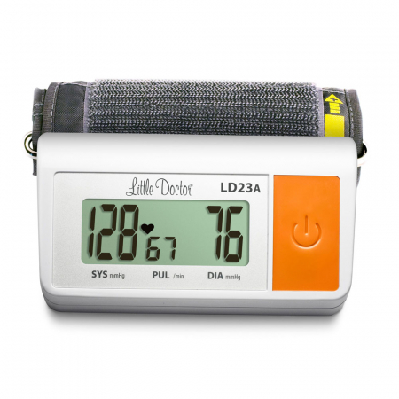Tensiometru electronic de brat Little Doctor LD 23A, alimentator inclus, Afisaj LCD, Algoritm Fuzzy, Un singur buton de operare, Validat BHS, Alb [4]