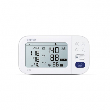 Tensiometru electronic de brat Omron M6 Comfort, manseta Intelli Wrap 22 - 42 cm, tehnologie Intellisense, afisaj dual, functie FibA, memorare 2 x 100 seturi de memorie, Alb [4]
