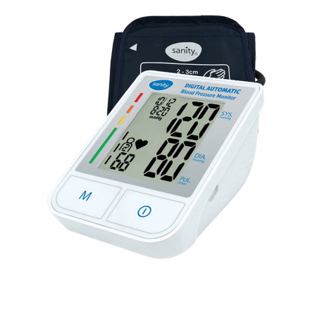 Tensiometru electronic de brat Sanity Basic Standard MD 5940, manseta 22-32 cm, memorare 2 utilizatori, 120 seturi de memorie, Alb [1]