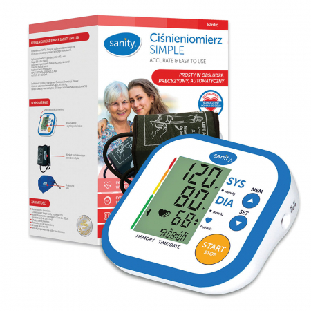 Tensiometru electronic de brat Sanity Simple, 60 seturi de memorie, tehnologie FDS, produs validat clinic, resigilat [4]