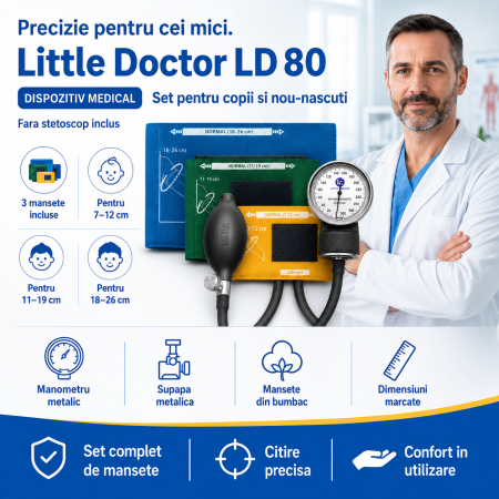 Tensiometru mecanic Little Doctor LD 80, pentru copii si nou-nascuti, fara stetoscop [2]