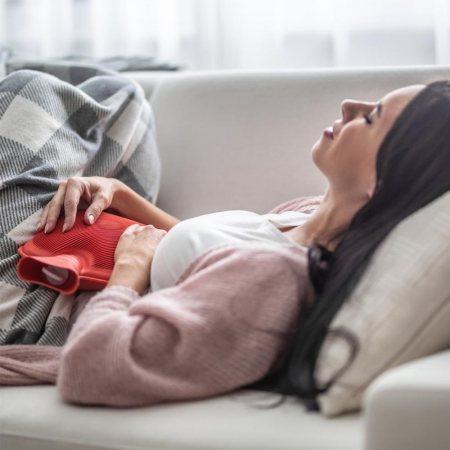 Perna cu apa calda Termofor Sanity, recipient cauciucat, capacitate 2l, efect terapeutic, Rosu [1]