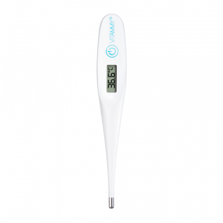 Termometru electronic tip stilou Vitammy Nano 1, functie alarma pentru febra, memorarea ultimei masuratori, husa protectie [2]