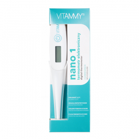 Termometru electronic tip stilou Vitammy Nano 1, functie alarma pentru febra, memorarea ultimei masuratori, husa protectie [3]