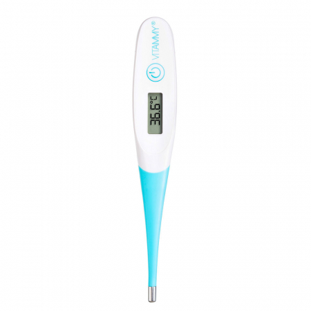 Termometru electronic tip stilou cu varf flexibil Vitammy Nano 3, functie alarma pentru febra, memorarea ultimei masuratori, husa protectie [1]