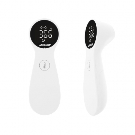 Termometru non-contact cu infrarosu Novama T1S, pentru masurarea temperaturii corpului si a suprafetelor, memorie pentru 30 masuratori, alarma febra, carcasa din silicon, oprire automata [1]