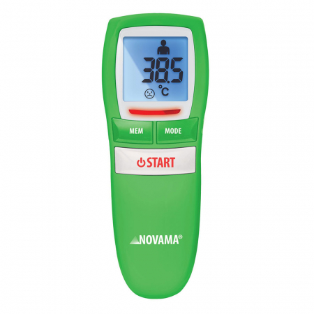 Termometru non-contact Novama Free, pentru masurarea temperaturii corpului, camerei, suprafetei, memorie pentru 30 masuratori, masurare instantanee, mod silentios de noapte, oprire automata, Verde [1]