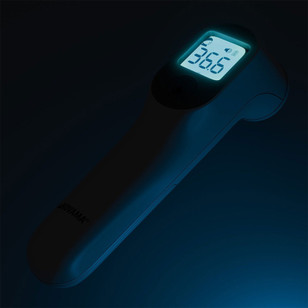Termometru non-contact Novama NC Pro, pentru masurarea temperaturii corpului si a suprafetelor, memorie pentru 12 masuratori, 2 senzori separati, alarma febra, ecran iluminat, mod silentios, etui [7]