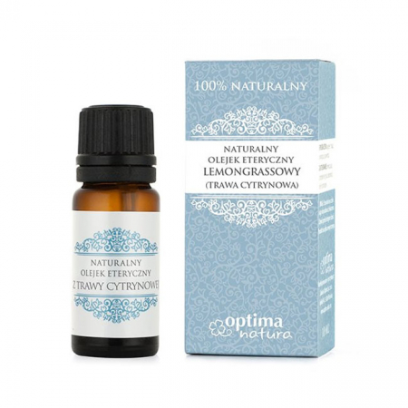 Ulei esential de Lemongrass, Optima Natura, 10 ml, pentru dureri musculare, depresie, memorie [0]