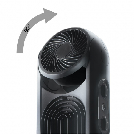 Ventilator dual cu functie circulare aer Honeywell HYF500E4, 2 ventilatoare incorporate a cate 3 viteze fiecare, 80 cm, Negru [3]