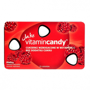 Drajeuri fara zahar VitaminCandy cu Vitamina C si gust de zmeura, 18 g [0]