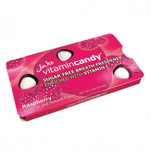 Drajeuri fara zahar VitaminCandy cu Vitamina C si gust de zmeura, 18 g [1]