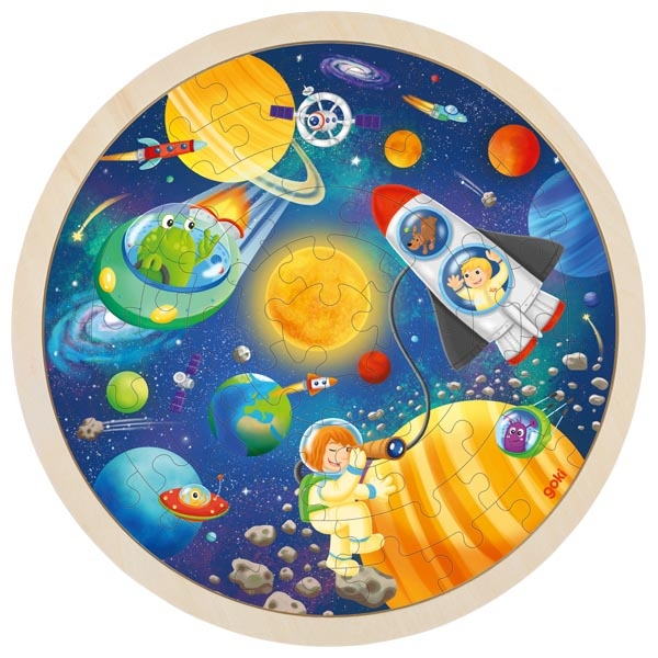 Joc puzzle pentru copii cu print astronauti, Goki [1]
