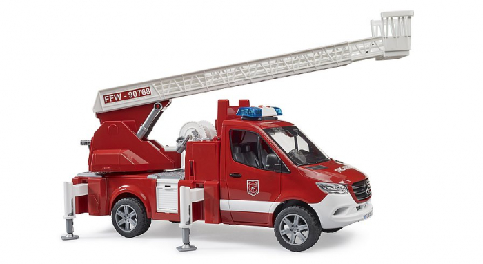 Jucarie masina de pompieri Mercedes Benz Sprinter cu modul de lumini si sunet, Bruder [1]