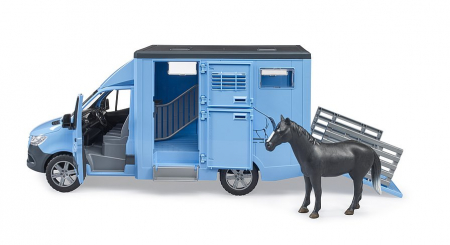 Transporter animale Mercedes Benz Sprinter, cu figurina cal, Bruder [4]