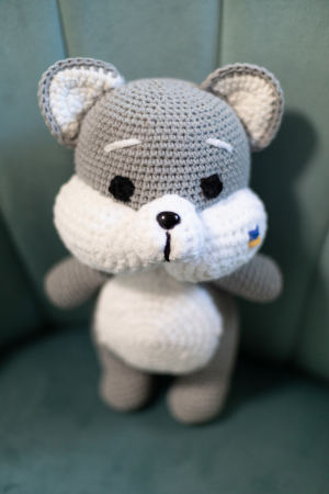 Jucarie ursulet gri deschis crosetata hand-made din materiale moi, de calitate, Yulia's Crochets [0]
