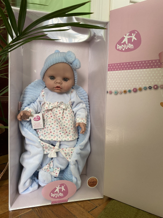 Papusa bebe Arrulo Azul, colectia New Born, Berjuan handmade luxury dolls [1]