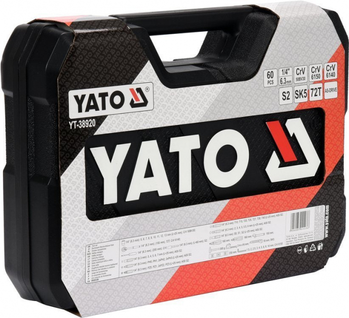 Trusa scule Yato YT-38920 1/4" 60 piese [4]