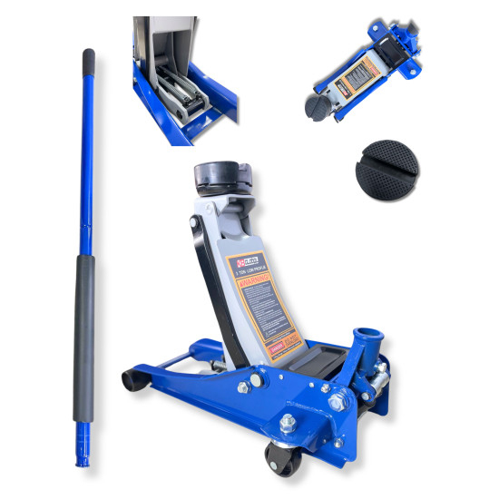 Cric hidraulic tip crocodil cu talie joasa,dublu cilindru(ridicare rapida) KbGlobal 3T 83-465mm [1]