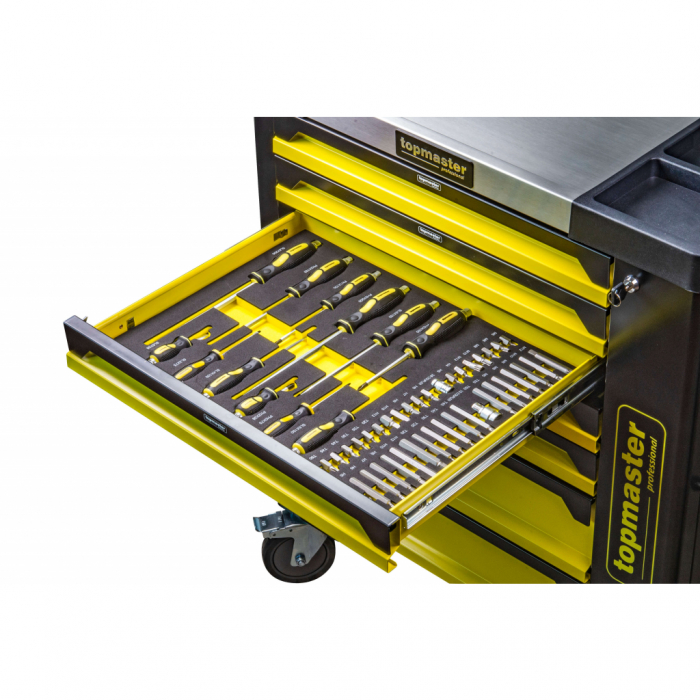 Dulap pentru scule 7 sertare echipat 182 piese TopMaster Pro [6]