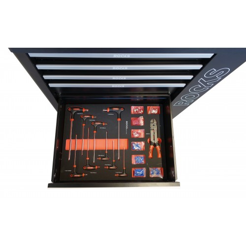 Dulap profesional echipat cu 385 piese+dulap lateral suplimentar Rooks Garage [5]