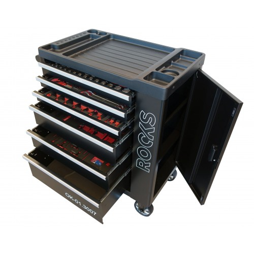 Dulap profesional echipat cu 385 piese+dulap lateral suplimentar Rooks Garage [2]