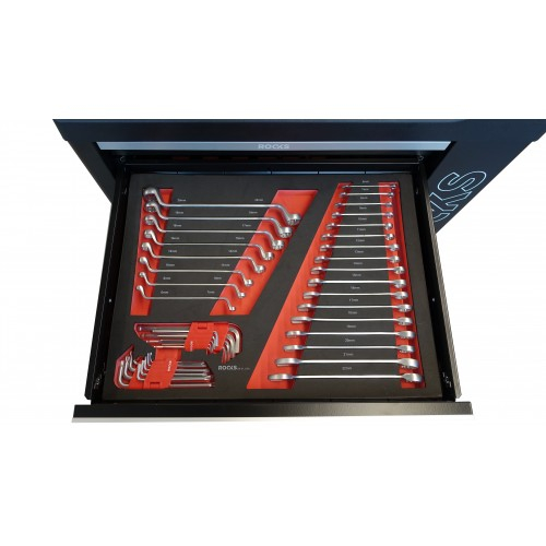 Dulap profesional echipat cu 385 piese+dulap lateral suplimentar Rooks Garage [9]