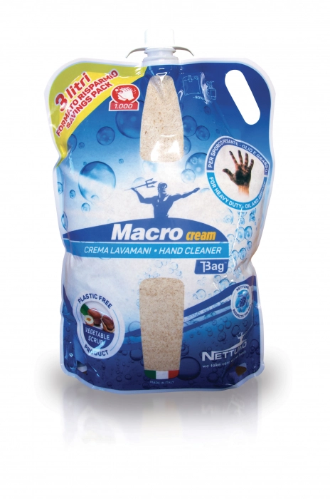 MacroCream - Crema cu abrazivi naturali de curatat mainile pentru murdarie persistenta-Rezerva 3000ml 1070 spalari [1]
