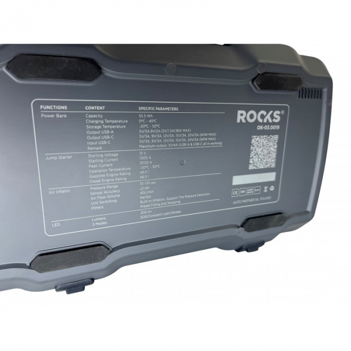Mini booster,Robot de pornire cu compresor, 12v-1000A/2000A - 10 bar - [6]