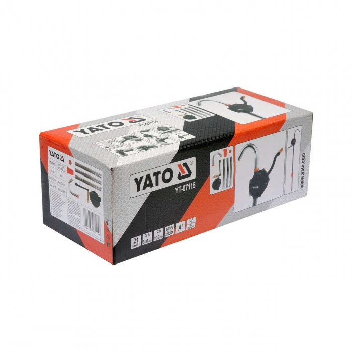 Pompa manuala rotativa pentru ulei din aluminiu 21 l/min [2]