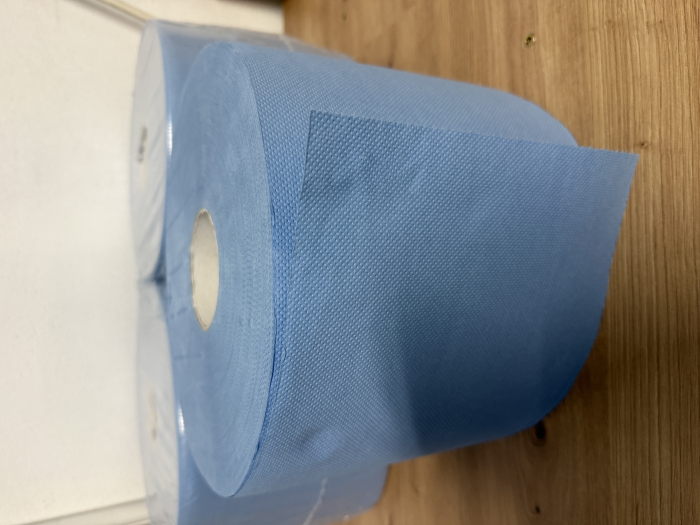 Set 2 role hartie industriale albastre 3 straturi 500 portii,170M/rola 34x22cm Mega Blue [8]