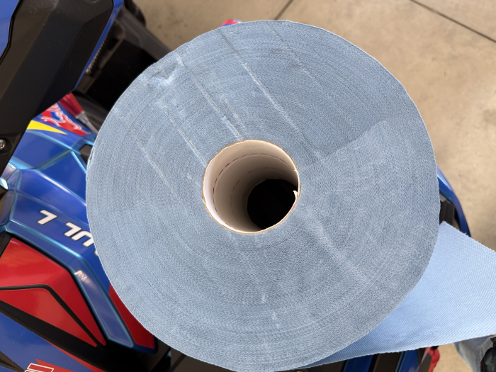 Set 2 role hartie industriale albastre 3 straturi 500 portii,170M/rola 34x22cm Mega Blue [4]