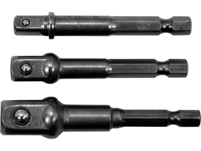 Set adaptoare pentru tubulare,prinderehexagonala 1/4" - 3/8" - 1/2" 3 piese [2]