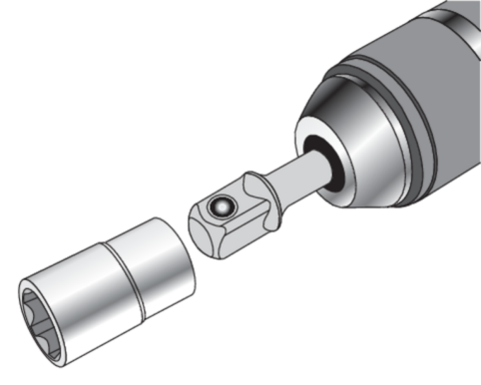 Set adaptoare pentru tubulare,prinderehexagonala 1/4" - 3/8" - 1/2" 6 piese [2]