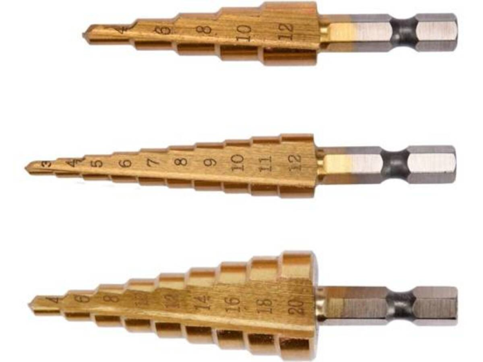 Set burghie conice in trepte HSS-Titan 3-20mm 3 piese [2]