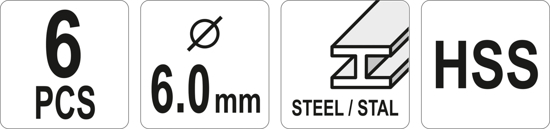 Set freze metal HSS 6mm 6 piese [4]