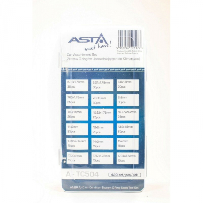 Set garnituri O-ring verzi pentru sitemele de aer conditionat sau clima 420 piese [3]