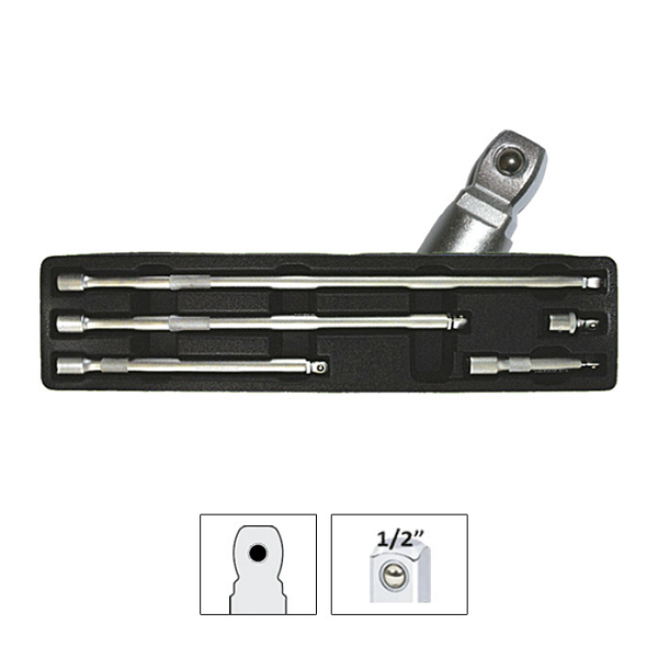 Set prelungitoare 1/2", cap sferic, 50 mm, 125 mm, 250 mm, 380 mm si 510 mm [2]