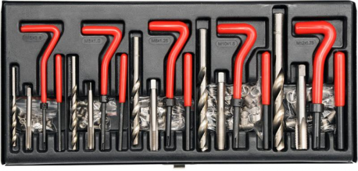 Trusa pentru reparat filete M5-M12 131 piese [2]
