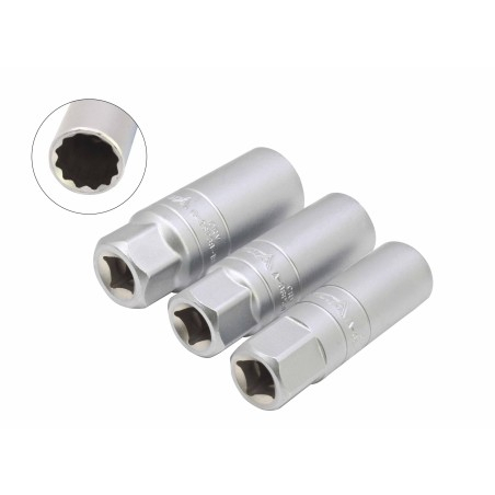Set tubulare bihexagonale pentru bujii 3 piese 14,16,18mm 3/8" [5]