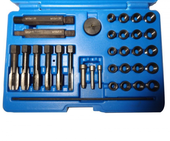 Trusa pentru reparat filete bujii M8 M10 M12 [2]