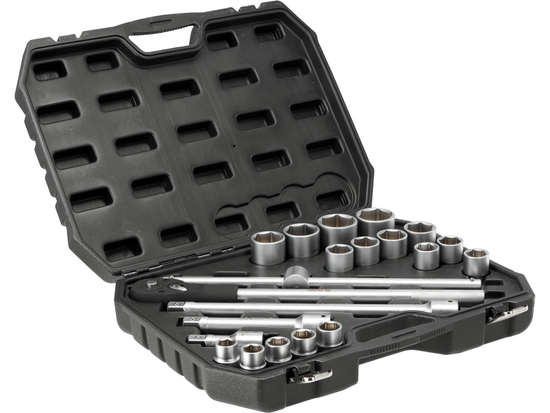 Trusa profesionala tubulare + accesorii 3/4" 21 piese [2]