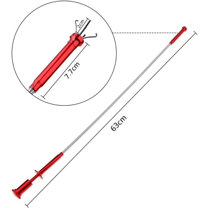Unealtă recuperare cu magnet, gheare și led - 61 cm [4]