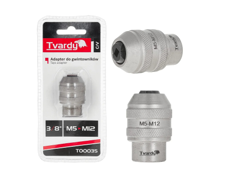 Reparat Filete - Adaptor pentru tarozi, 3 / 8", M5-M12, Cr-V, Tvardy