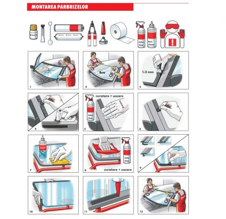 Adeziv mastic montaj parbriz Classic Plus Wurth 310ml [1]