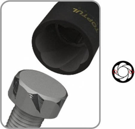 Cheie tubulara pentru suruburi cu cap deteriorat 19mm 1/2 [1]