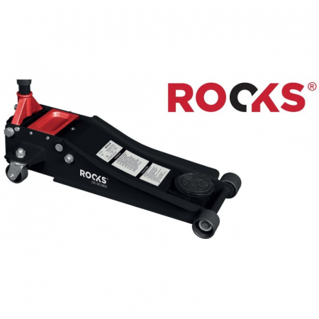 Sisteme de ridicare si sustinere - Cric hidraulic tip crocodil cu talie joasa,dublu cilindru(ridicare rapida) Rooks 3T 75-505mm